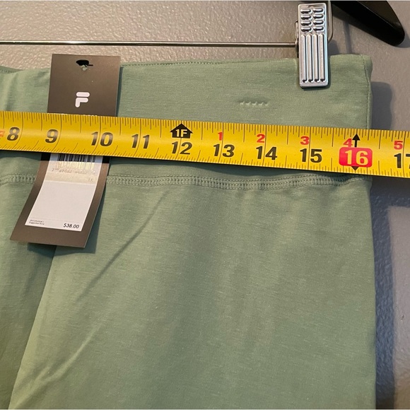 NWT Fila Sz 1X Womens Green Logo High Waist Strut 7/8 Length Leggings Tights $38 - Picture 6 of 11